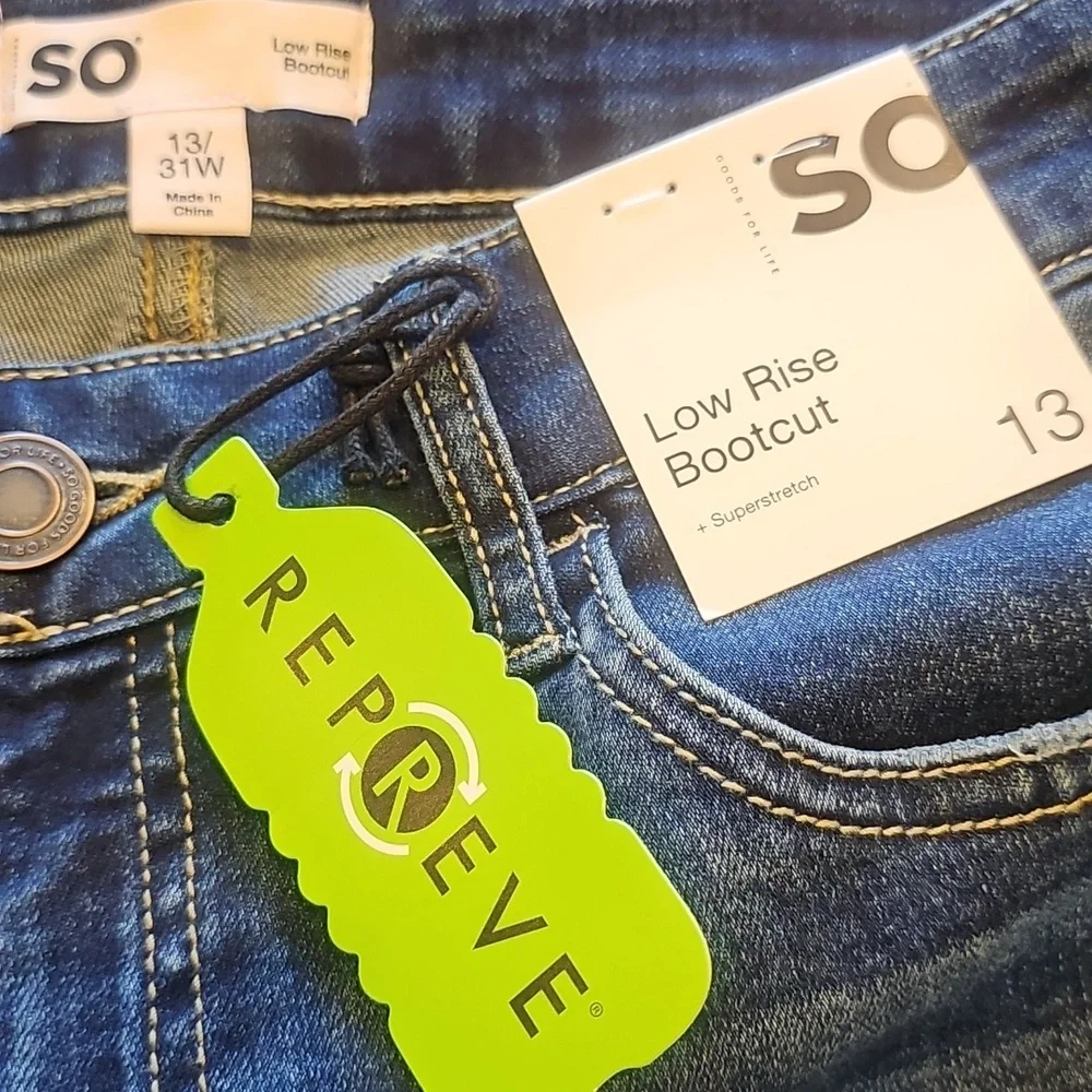 Nwt! So! Brand Juniors Jeans Size 13 - Picture 3 of 7